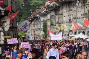 Swiss Women strike to demand equal rights